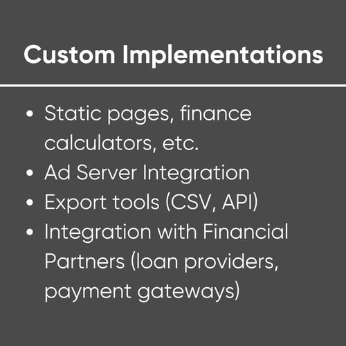 Custom Implementations